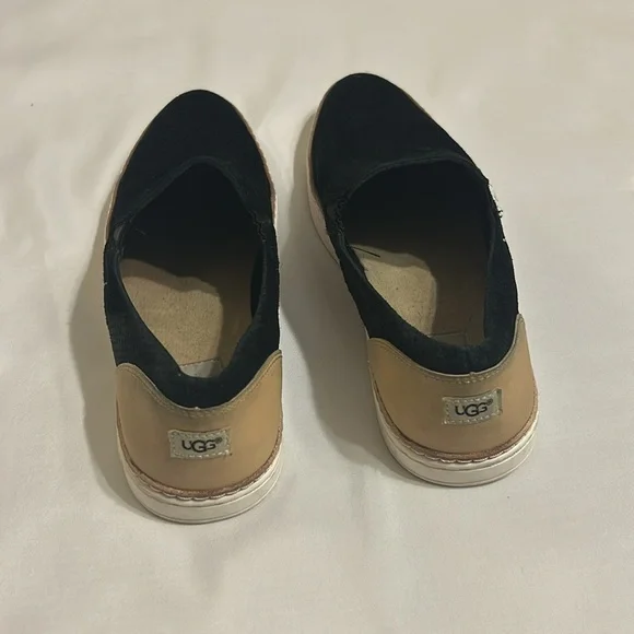 UGG Adley Black Suede Slip On Sneakers Shooes - Picture 3 of 5